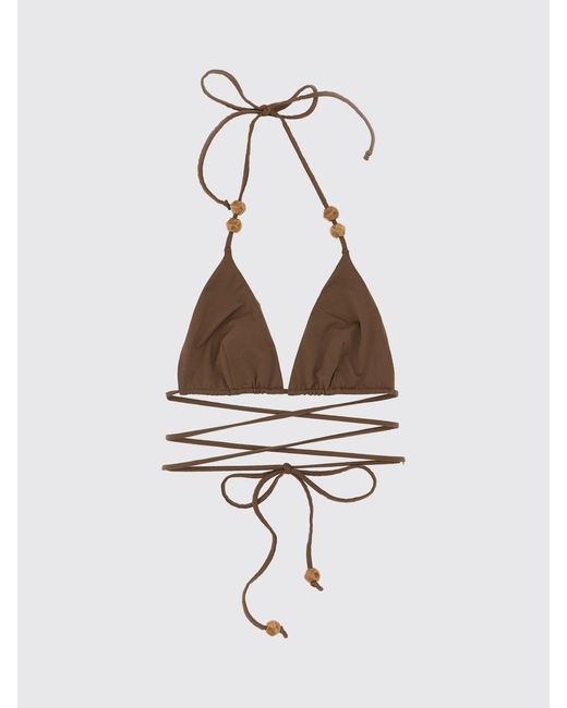Magda Butrym Brown Polyamide Bikini Top