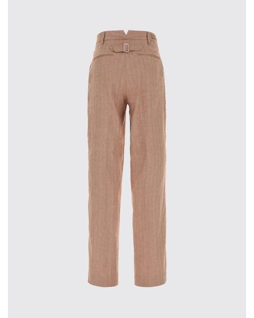 Jacob Cohen Natural Linen Blend Slim Fit Trousers