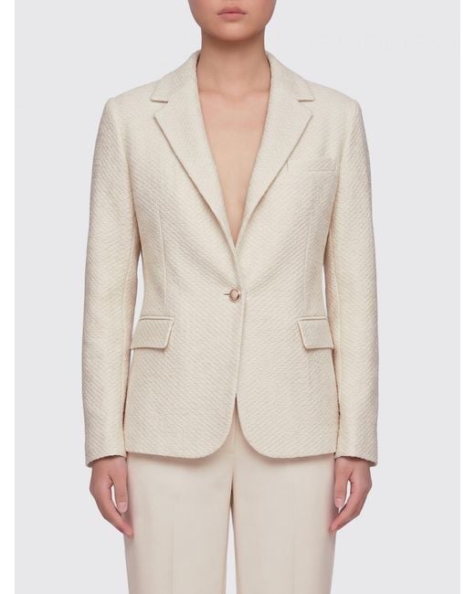 Circolo 1901 Natural Single Breasted Cotton Blazer
