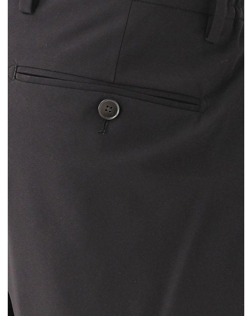 Briglia 1949 Black Stretch Cotton Chino Trousers for men