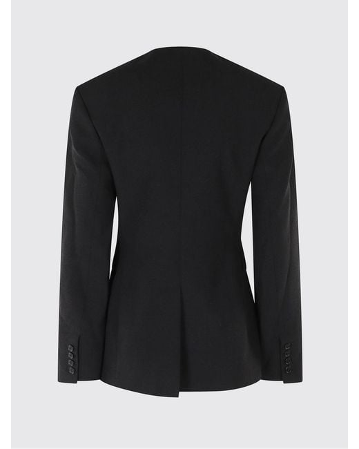 Nanushka Blue Cropped Single-Breasted Silk-Blend Blazer