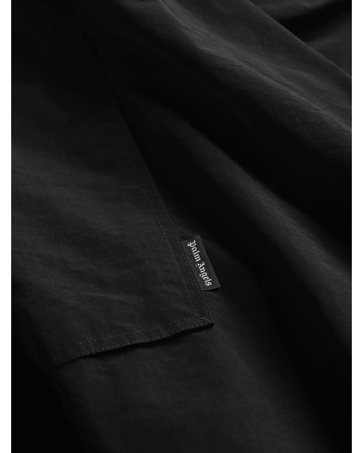 Palm Angels Black Trousers In Technical Fabric