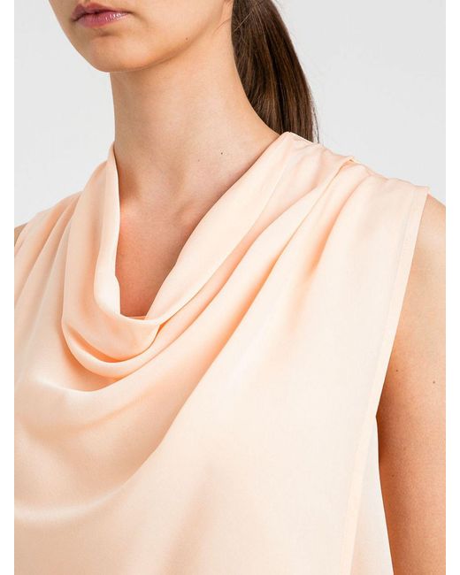 Twinset Natural Draped Viscose Top