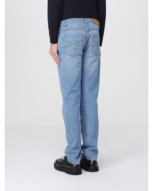 Brunello Cucinelli Blue Regular Denim Jeans for men