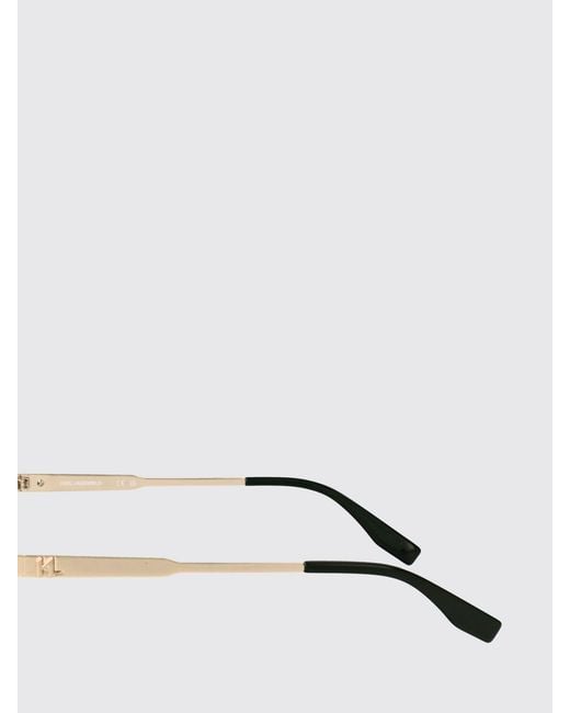 Karl Lagerfeld Green Irregular Shape Metal Sunglasses With Embossed Logo