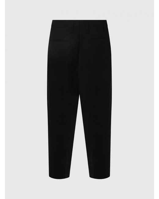 Jil Sander Black Wide-Leg Virgin Wool Tailored Trousers for men