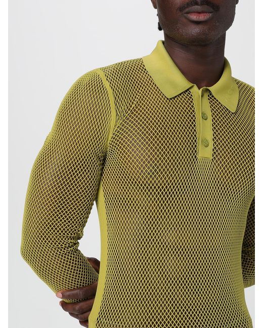 Gucci Pistaziengrünes Poloshirt Aus Perforiertem Funktionsstrick in Yellow für Herren