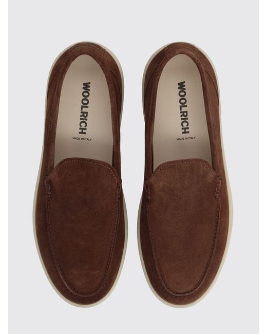 Woolrich Brown Suede Loafers for men