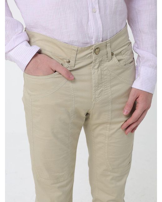 Jeckerson Natural John Slim Fit Stretch Cotton Pants for men