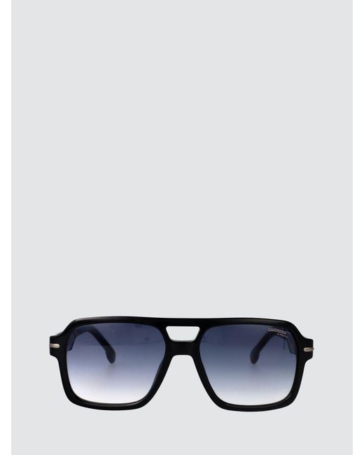 Carrera Blue Rectangular Acetate Aviator Sunglasses With Double Bridge for men