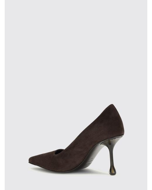 Jimmy Choo White Ixia Suede Pumps With High Teardrop Heel