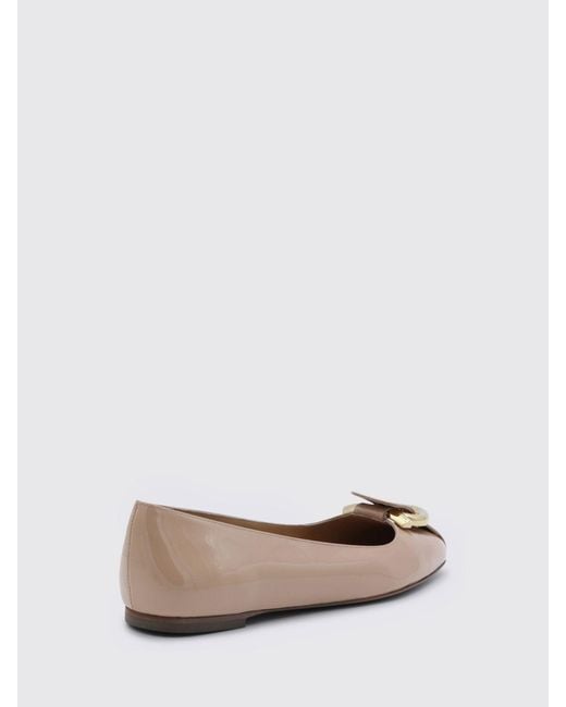 Ferragamo Multicolor Gancini Patent Leather Ballerina