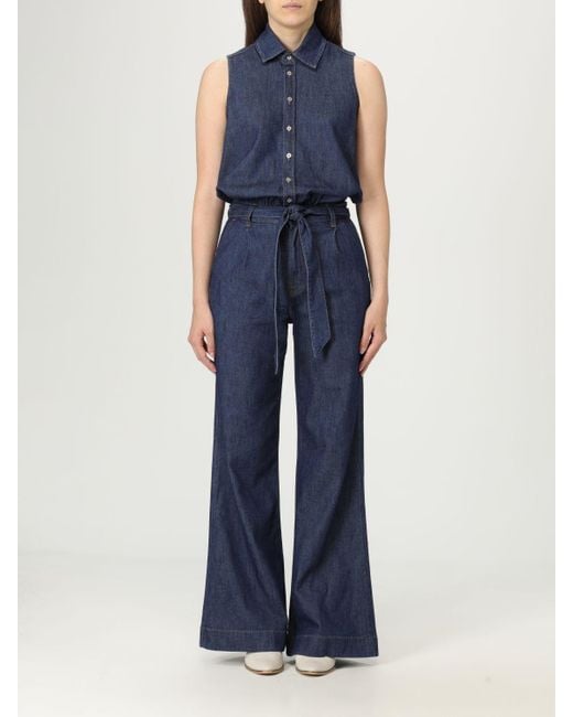 Falda Mujer 7 For All Mankind de color Blue