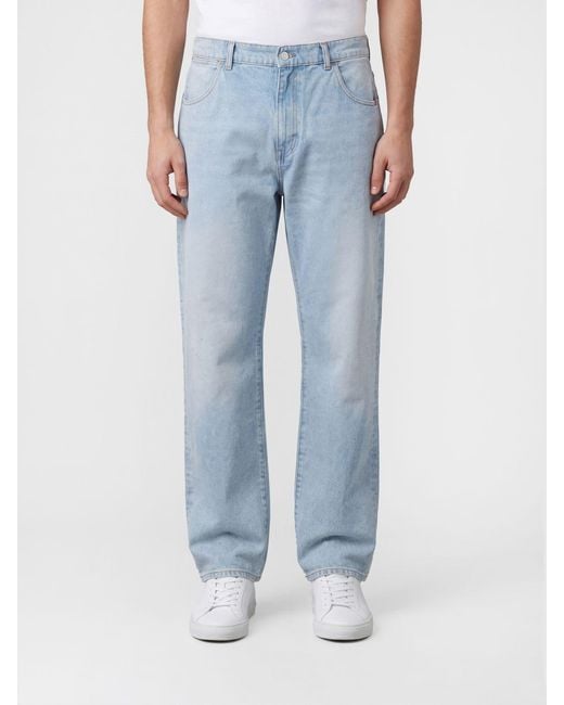 AMISH Blue James Straight Cotton Denim Jeans for men