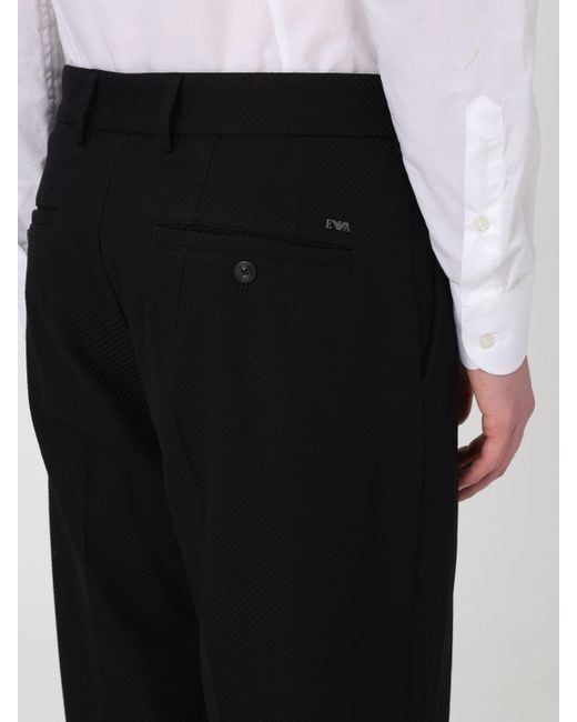 Pantalon Emporio Armani pour homme en coloris Black