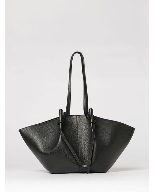 Yuzefi Black Large Mochi Hammered Leather Bag
