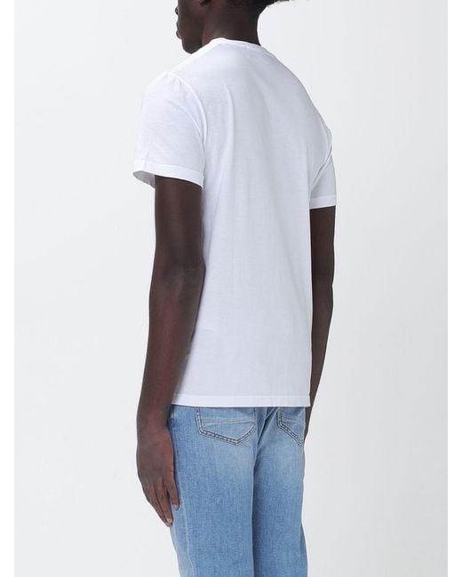 Brooksfield White Cotton Crew Neck T-Shirt for men