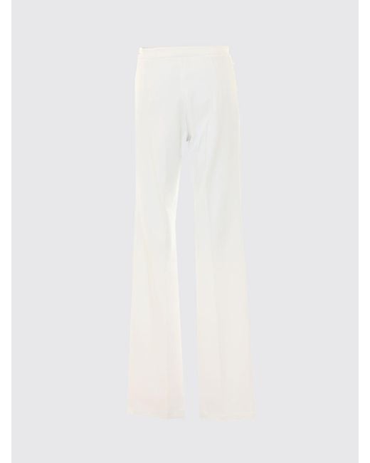 Elisabetta Franchi White High-Waisted Skinny Stretch-Crêpe Trousers