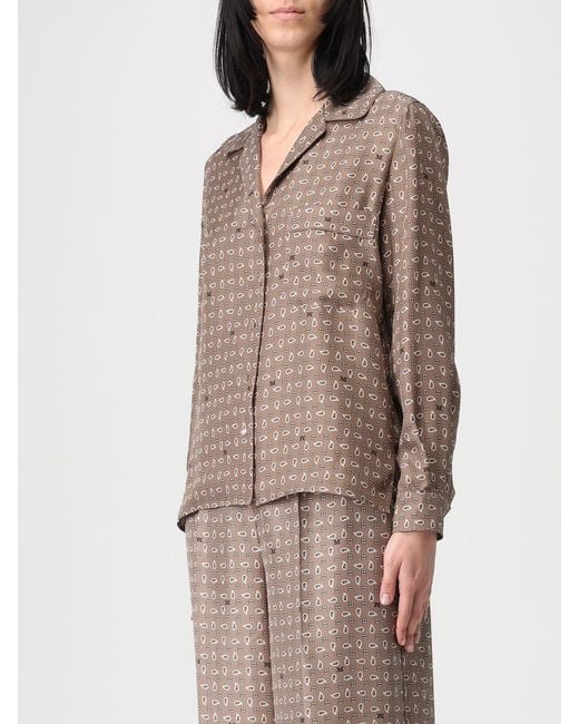 Max Mara Natural Disco Printed Silk Shirt