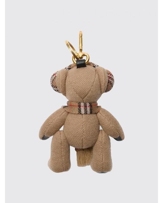 Burberry White Thomas Wool Keyring