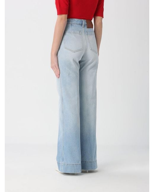 Victoria Beckham Blue Five-Pocket Jeans