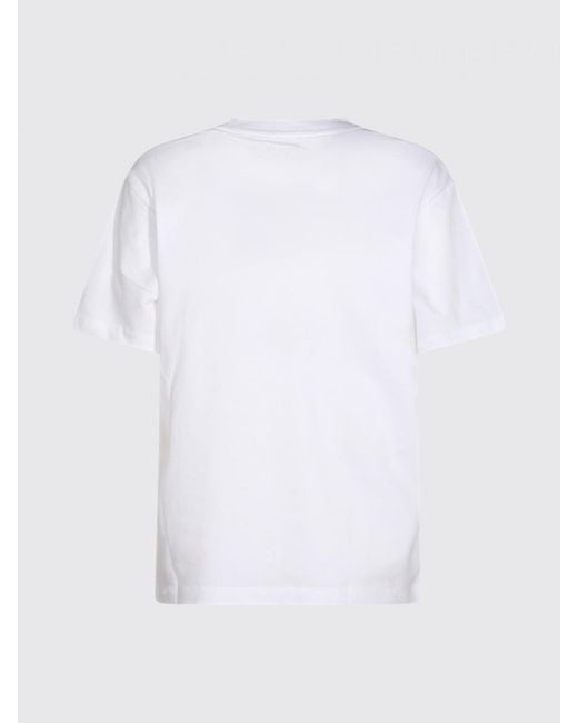 Carhartt White Cotton Pocket T-Shirt With Dropped Shoulders