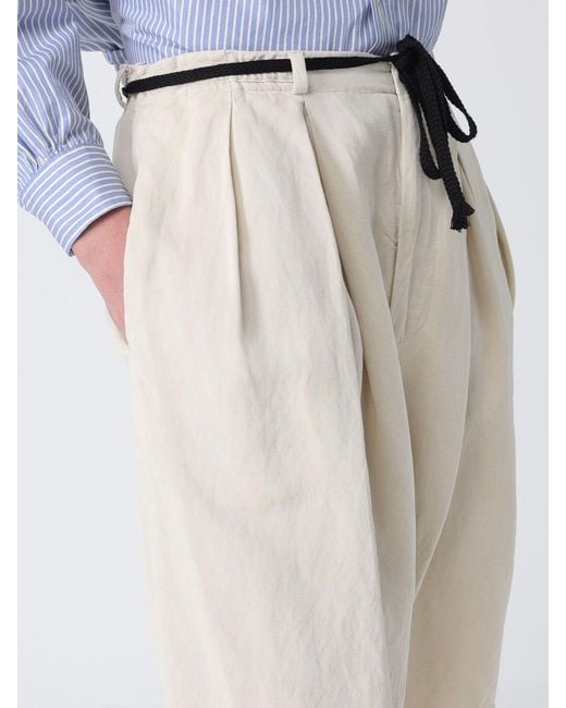 Barena White Viscose And Linen Shorts
