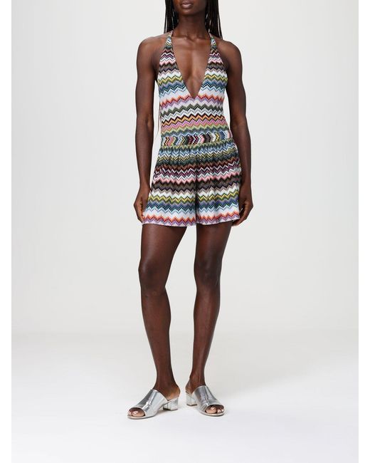 Missoni Multicolor Lurex Viscose One-Piece Swimsuit