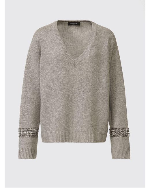 Fabiana Filippi Gray Virgin Wool And Cashmere Pullover