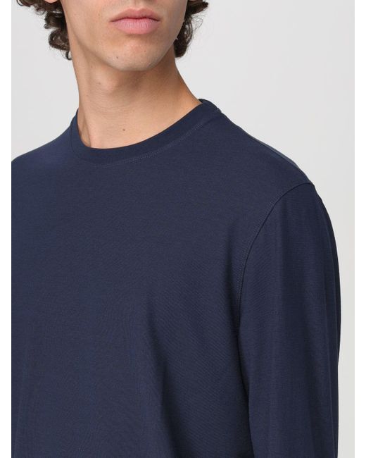 T-shirt in cotone di Zanone in Blue da Uomo