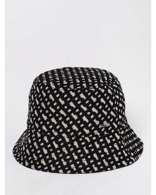 Cappello in tessuto con logo jacquard di Boss in Black