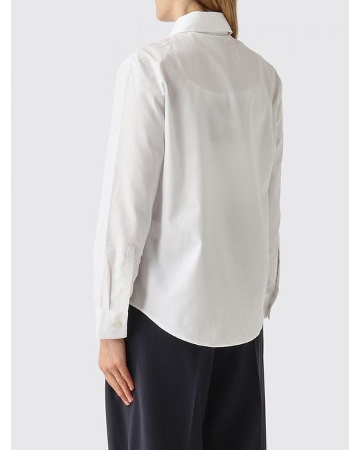 Max Mara White Cotton Poplin Shirt