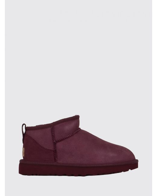 Ugg Purple Classic Ultra Mini Suede Ankle Boots