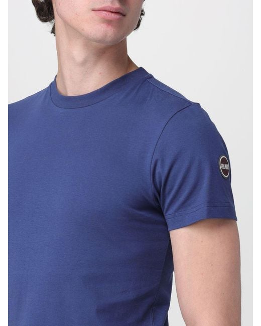 Colmar Blue Cotton T-Shirt With Logo for men