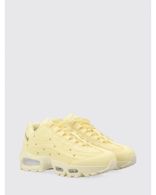 Nike Yellow Air Max 95 Big Bubble Leather Sneakers With Embroidery And Applied Studs