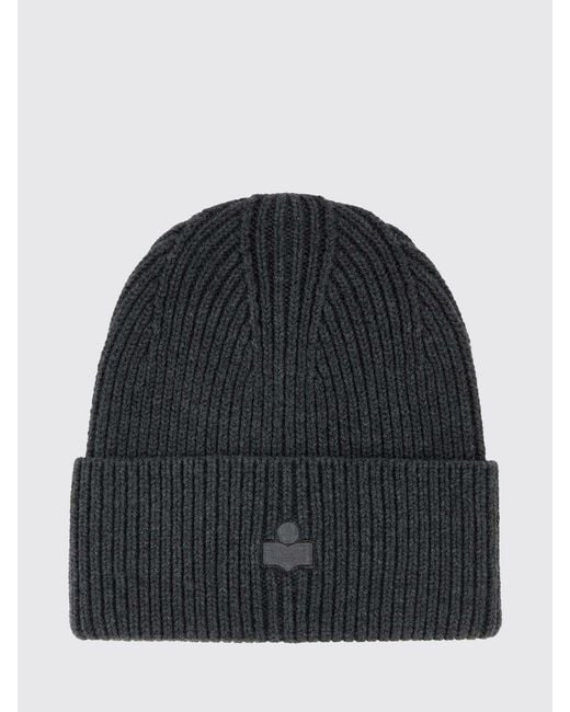 Isabel Marant Black Ribbed Cotton Blend Mayers Hat