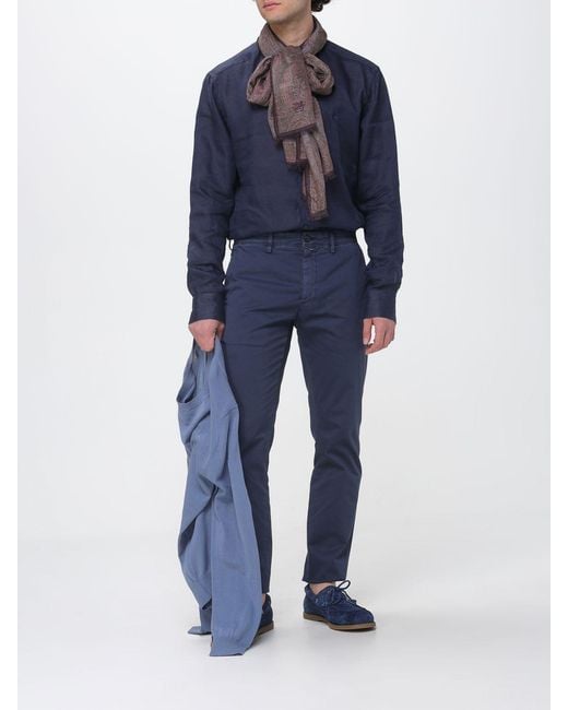 Etro Brown Modal Scarf With Paisley Jacquard for men