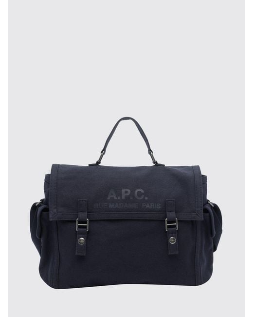 A.P.C. Blue Shoulder Bag for men