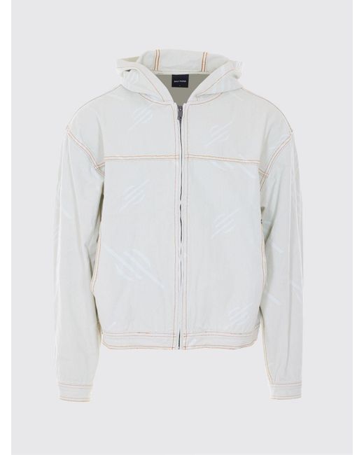Daily Paper Gray Denim Hooded Jacket for men