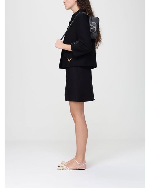 Valentino Black Vlogo Wool And Silk Jacket