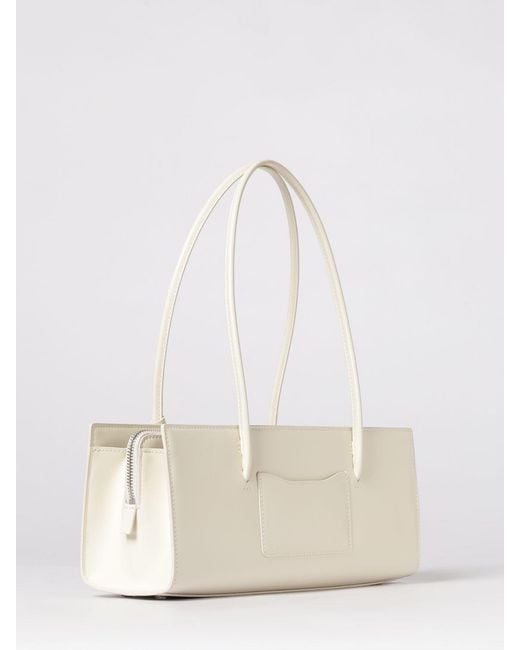 Marc Jacobs Natural The Glam Mirror Brushed Leather Bag
