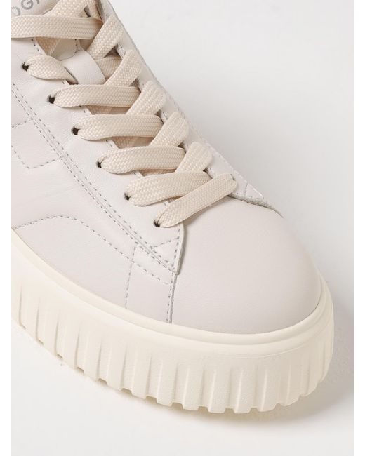 Hogan Natural H-Stripe Leather Sneakers