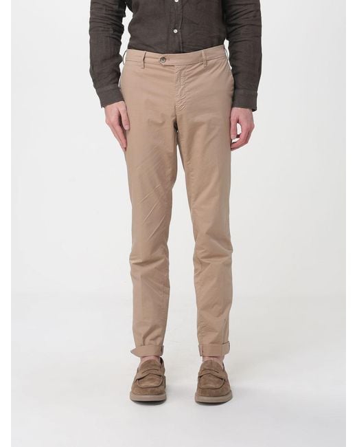 Mason's Natural Cotton Stretch Chino Trousers for men