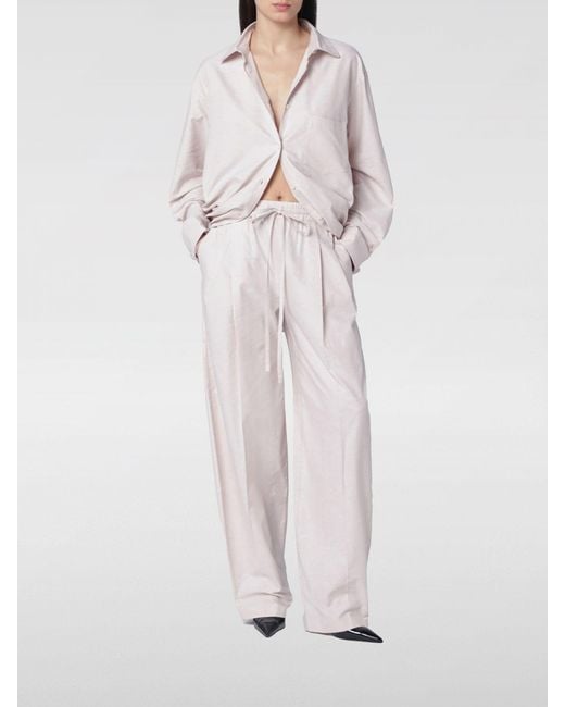 ANDAMANE White Wendela 2-Piece Cotton Co-Ord Set With Wide-Leg Pants