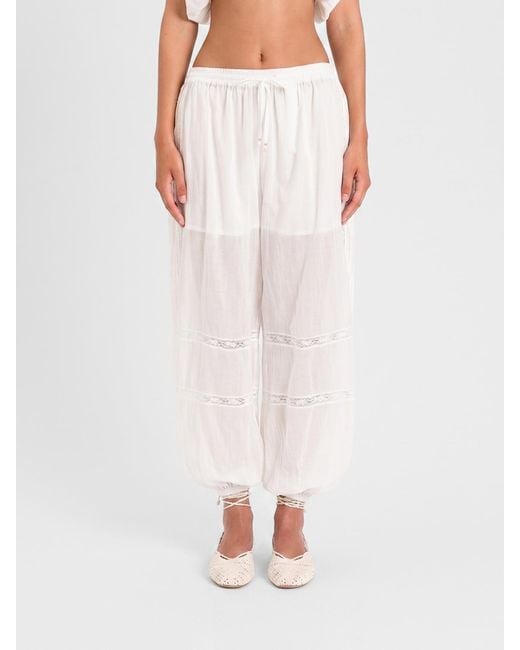 Twinset White Cotton Trousers