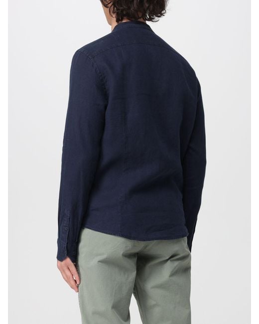 Blauer Blue Linen Casual Shirt for men