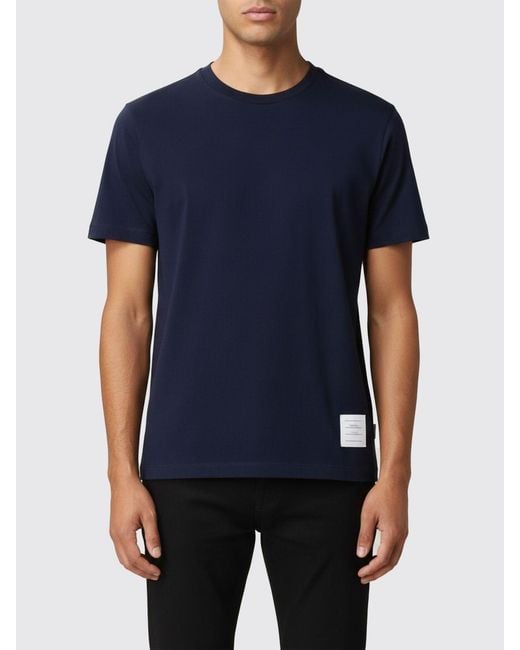 Thom Browne Blue 4-Bar Basic Cotton T-Shirt for men