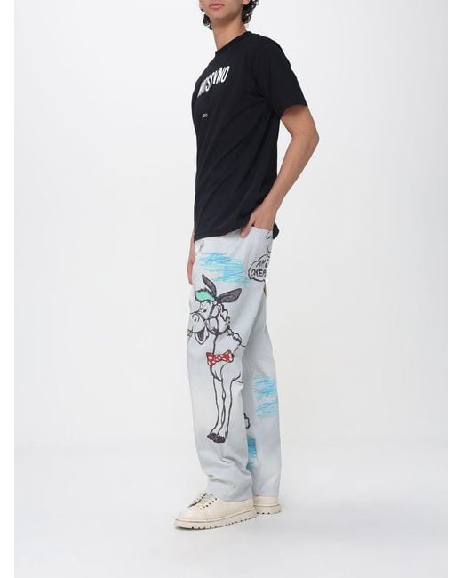 Moschino Couture White Regular Fit Jeans for men