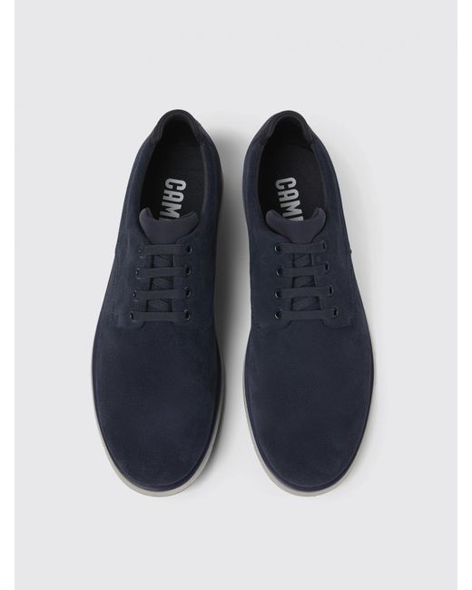 Camper Blue Smith Suede Sneakers for men