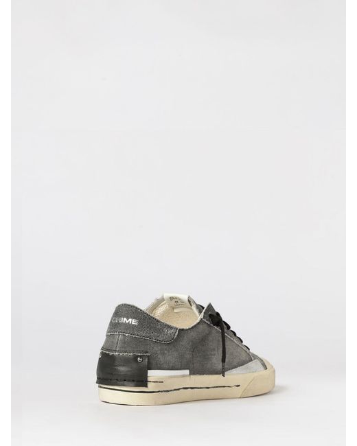 Crime London Black Recut Used Cotton Canvas Sneakers for men